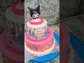 KUE ULANG TAHUN TINGKAT TEMA KUROMI #cake #cakedecorating #kuromi #kueulangtahun #girl #birthday