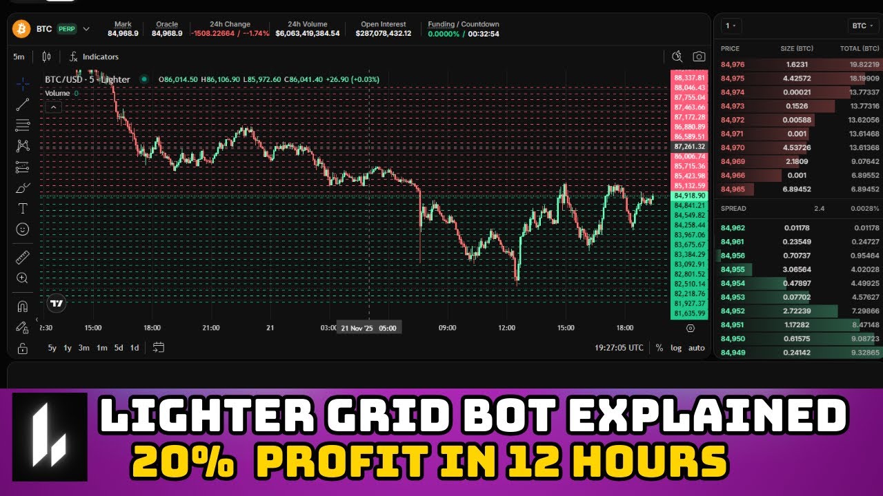 Lighter Grid Bot: How I Made 20% in 12 Hours (Full Breakdown): While  Farming Points