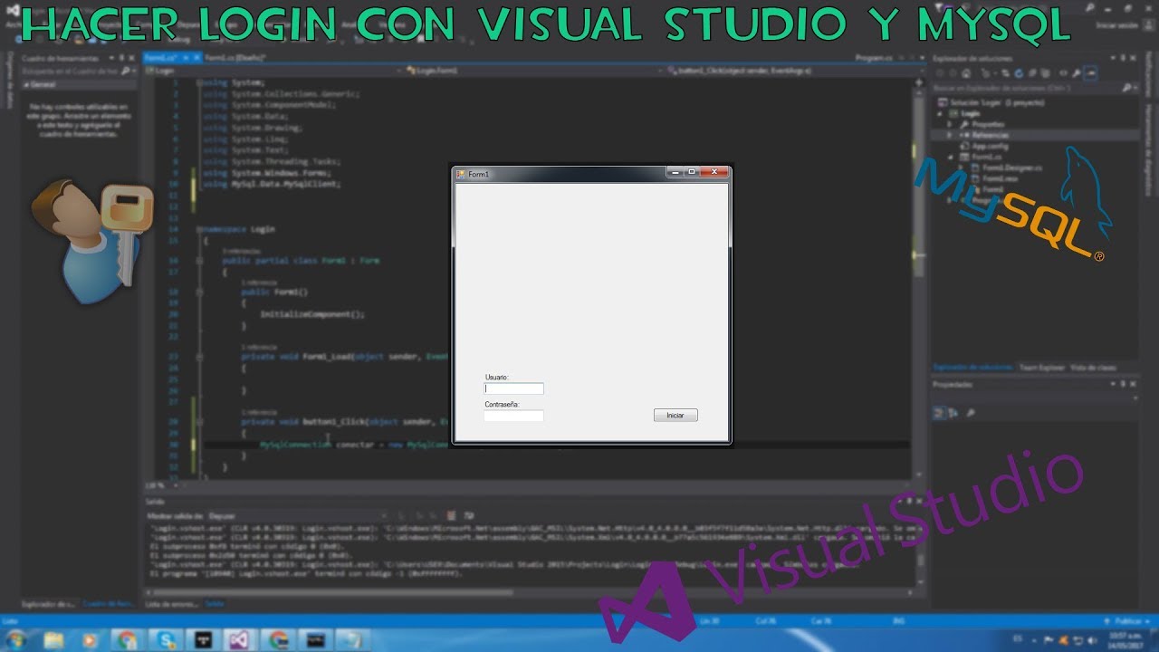 Hacer Login Con MySQL y C# En Visual Studio | 2017 - YouTube