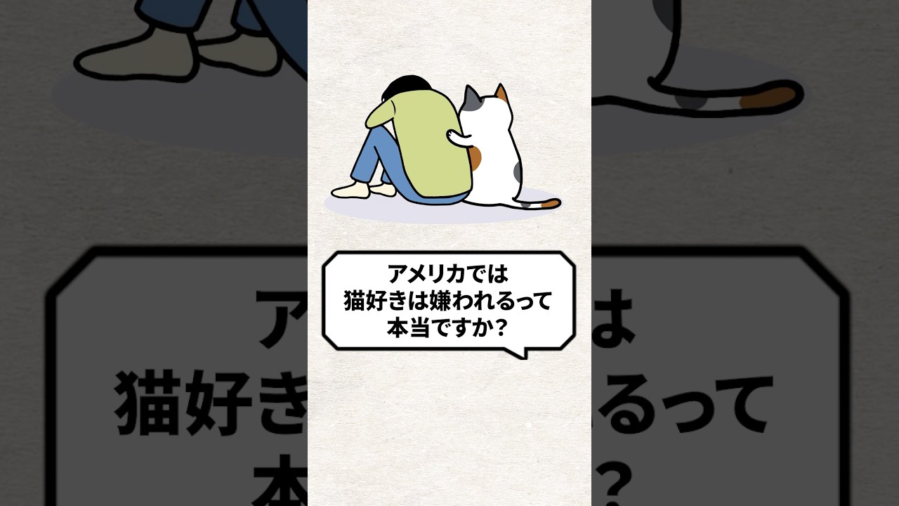 Q:アメリカでは猫好きは嫌われる? #猫 #猫好き #ねこ