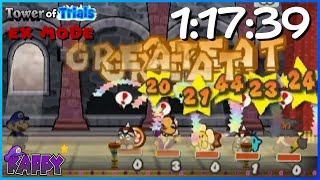 [Old PB] Tower of Trials EX Mode Unseeded Speedrun in 1:17:39 (Paper Mario TTYD)