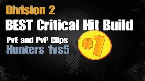 The BEST Critical Hit Build - Division 2