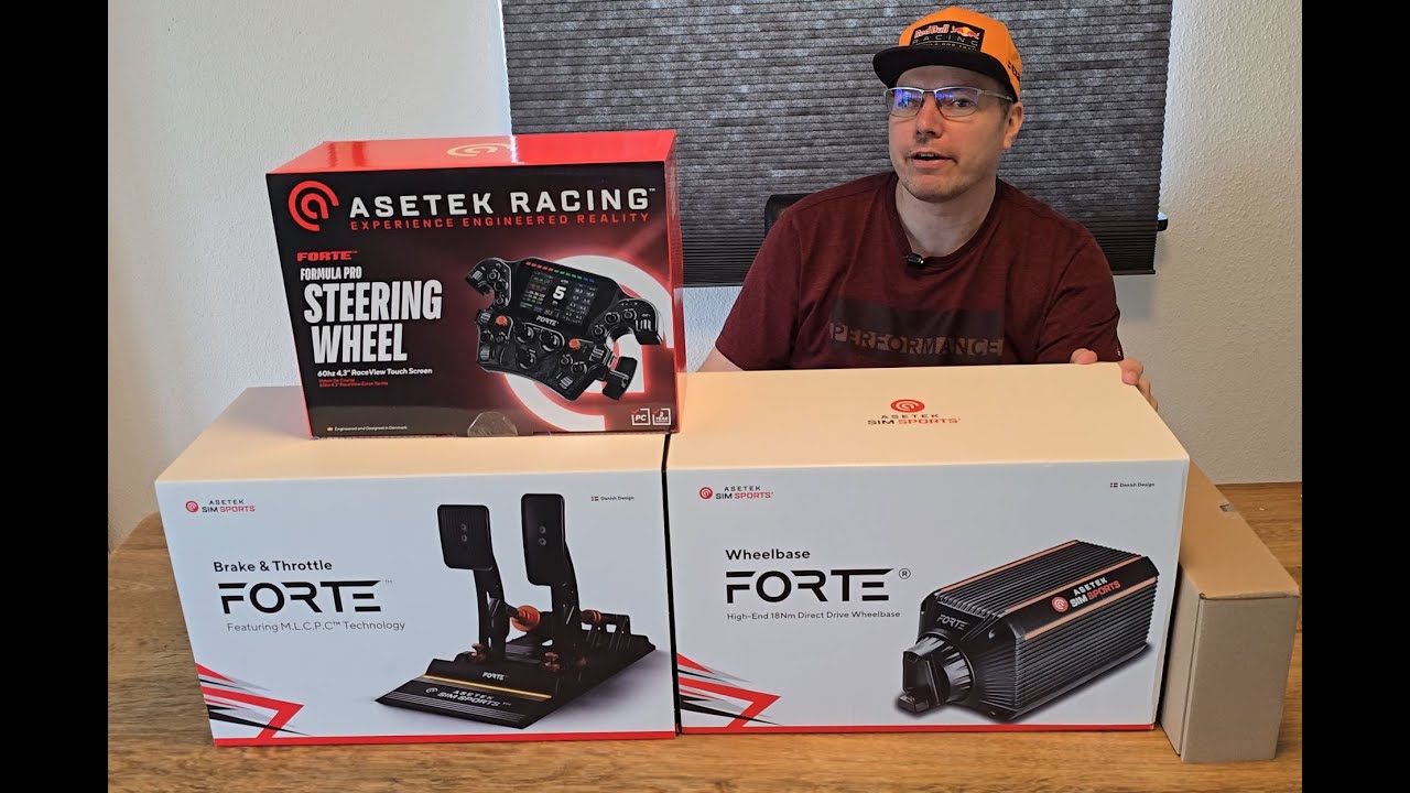 Asetek Forte bundle unboxing og første indtryk – med det helt nye Forte Formula Pro Steering Wheel