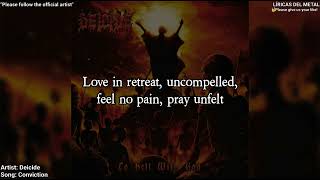 DEICIDE - CONVICTION (LYRICS ON SCREEN)