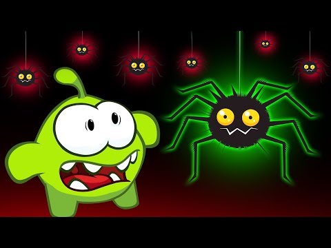 Om Nom Stories: SPOOKY SPIDER | Green Monster Funny Cartoons Compilation For Kids HKT