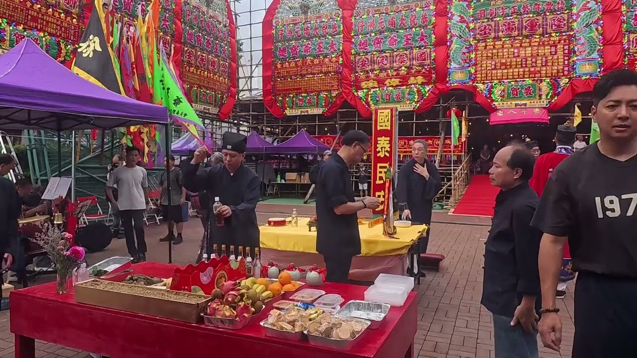 2024-06-11甲辰年大埔元州仔大王爺寶誕會場戲棚及祈福儀式Tai Po Tai Wong Yeh's birthday Celebration Venue & Blessing ceremony