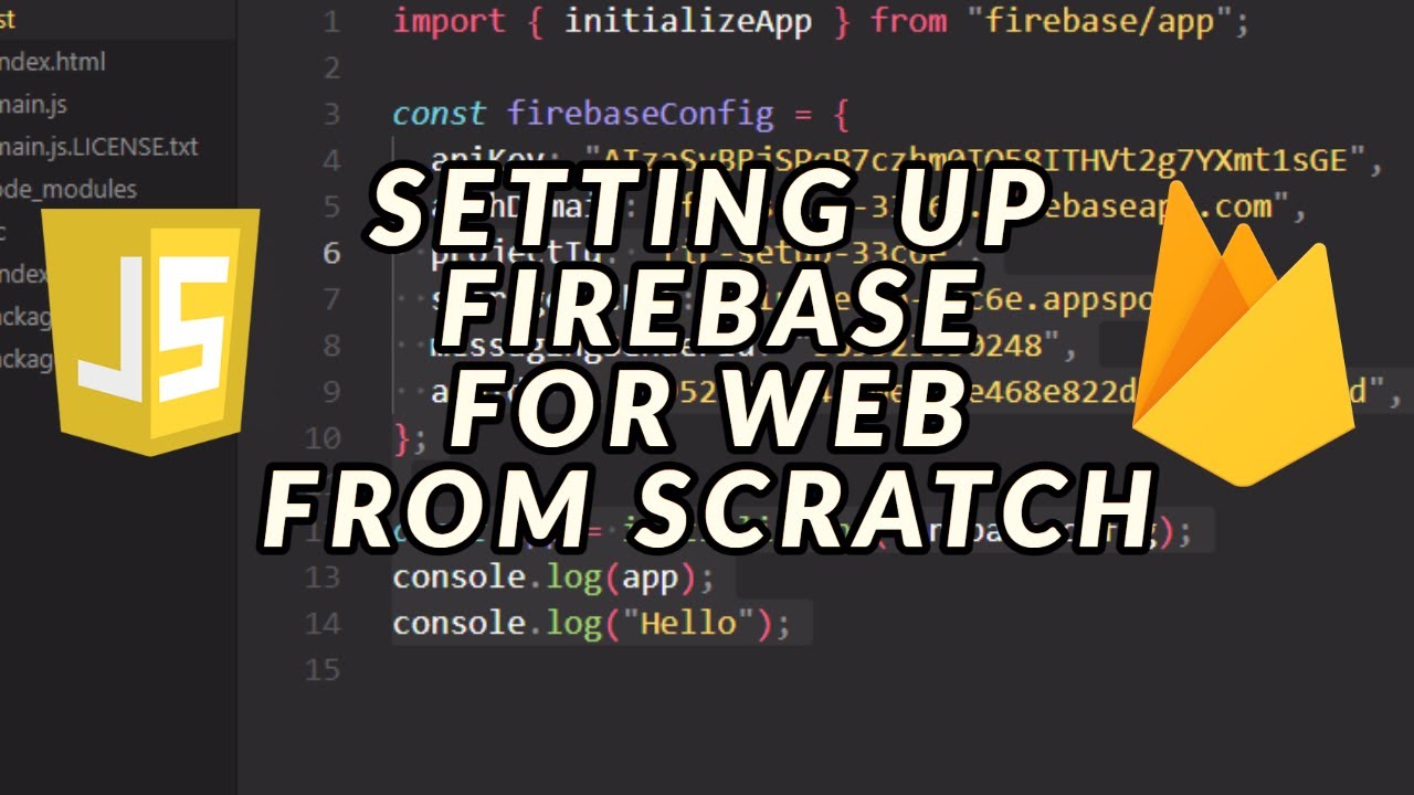 Setting up Firebase with JAVASCRIPT from scratch - YouTube