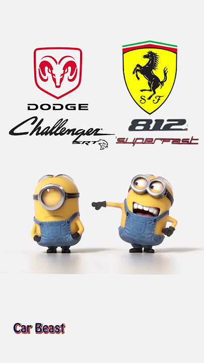 Dodge Challenger SRT Hellcat vs Ferrari 812 Superfast minions style#tiktok #car #money #status #fyp