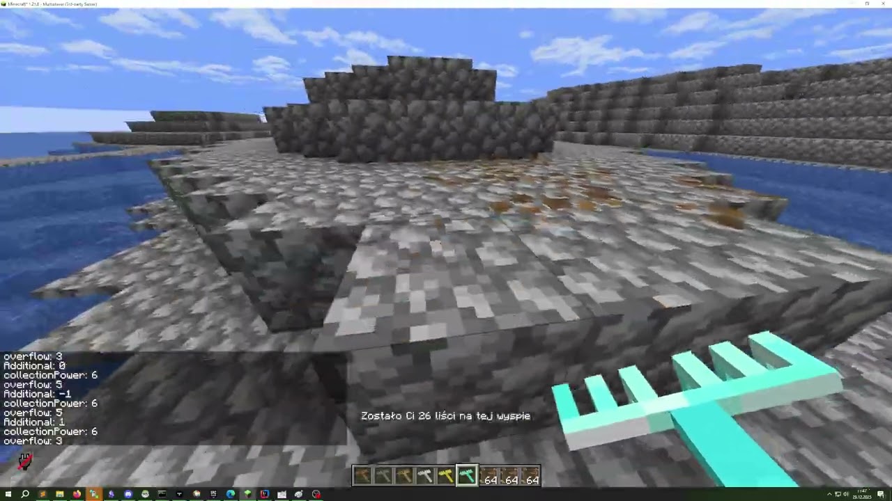 Collecting leaves + weird creature