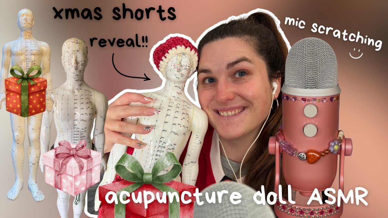 ASMR Tapping & Scratching on Acupuncture Doll 🧍‍♂️ Mic Scratching ❆ Combo ASMR