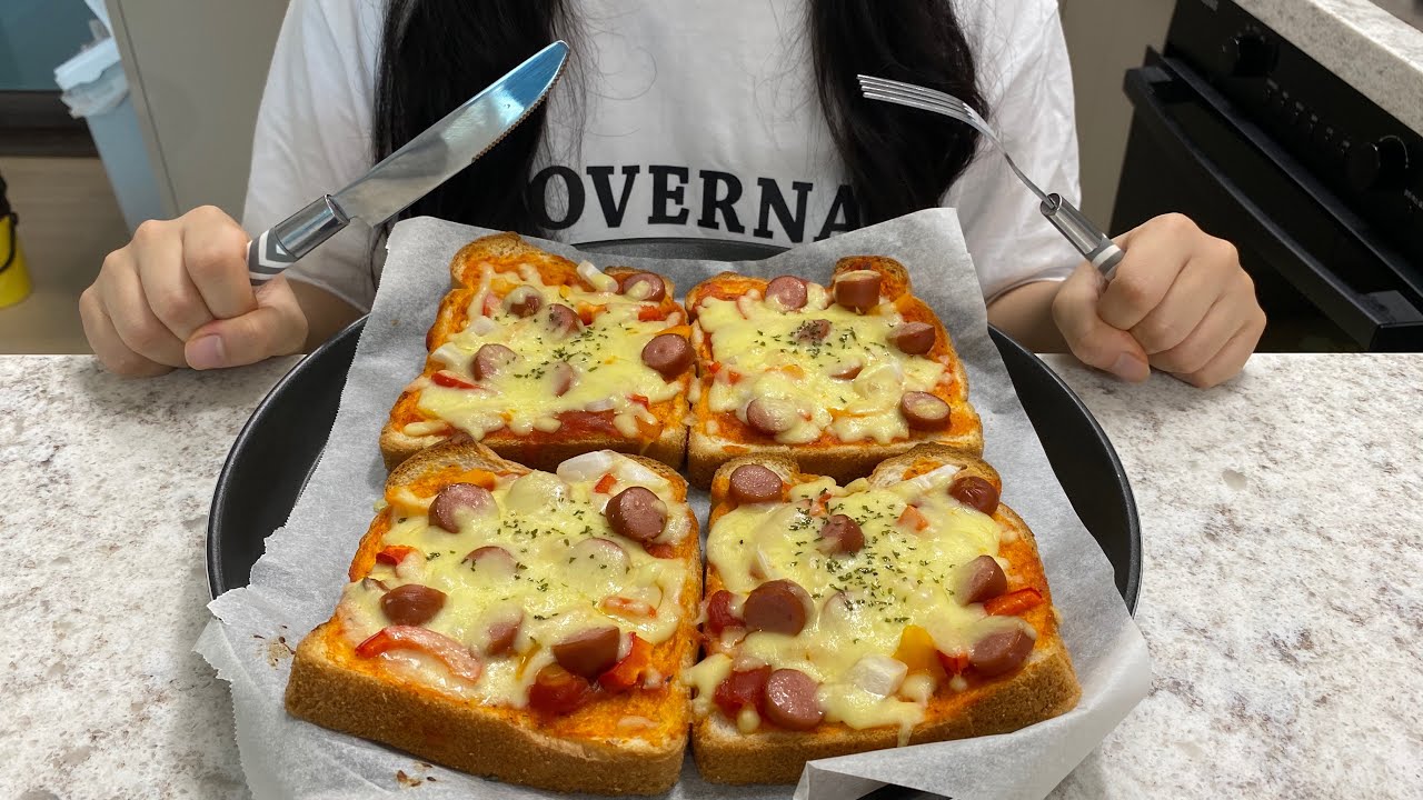 피자 토스트 만들기 👩🏻🍳 Make pizza toast
