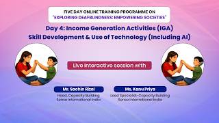 Day 4: Income Generation Activities (IGA) Skill Development & Use of Technology (Including Al) Day 4: Income Generation Activities (IGA) Skill Development & Use of Technology (Including Al)