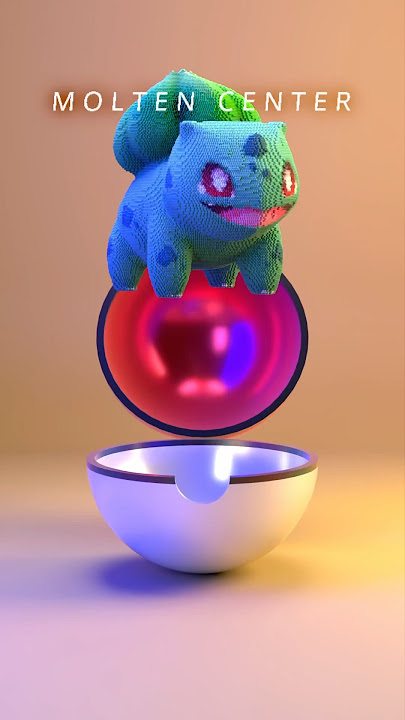 How to fit Bulbasaur and Pikachu into the same PokeBall ? #3danimation #3dart #blender3d #satisfying