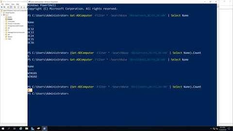 Using PowerShell - Count of computers in a specific OU