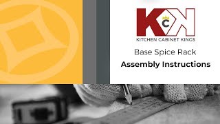 How to Assemble a Base Spice Rack Cabinet (Innovation Cabinetry)