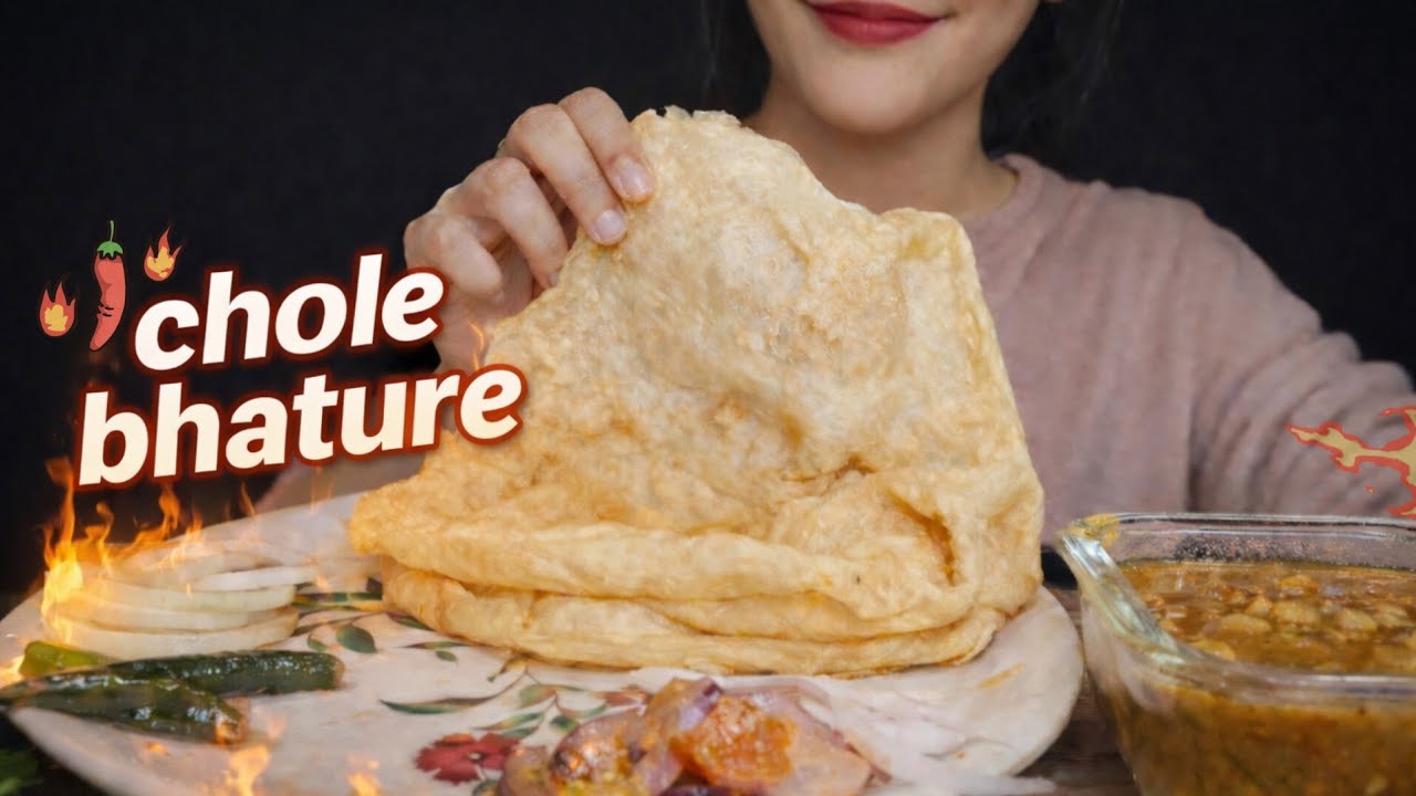 Eating Spicy chole bhature🔥 || Food eating challange || Indian street food | ASMR | mukbang 