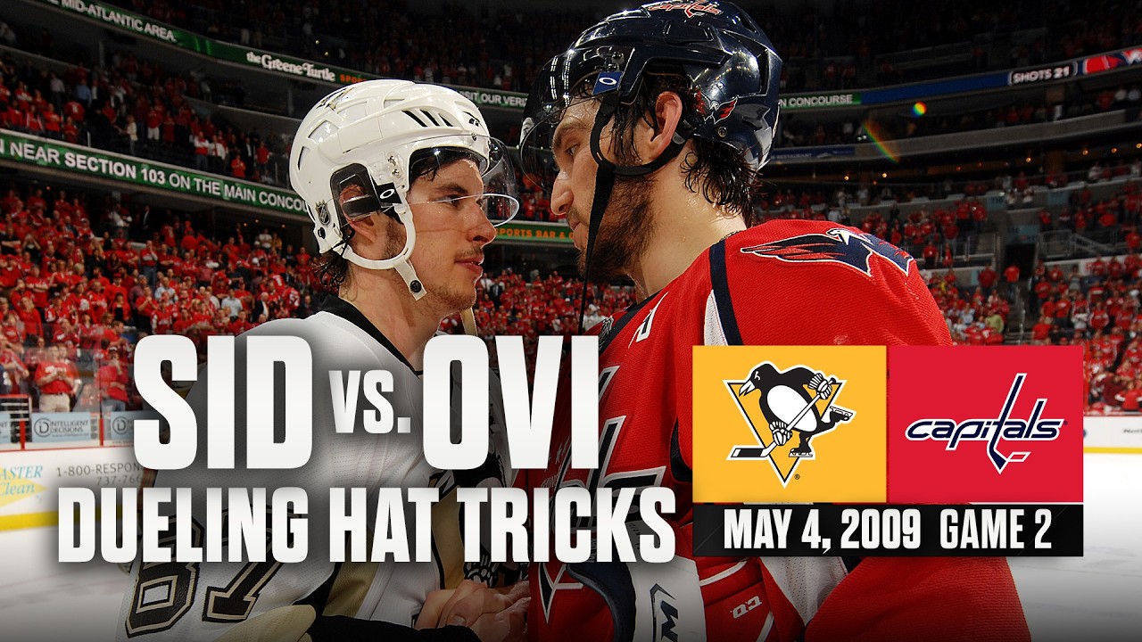 FULL GAME REPLAY: Crosby AND Ovechkin Dueling Hat Tricks! Penguins @ Capitals | 5/4/2009