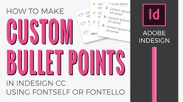 How to make custom bullet points in Indesign with Fontself or Fontello