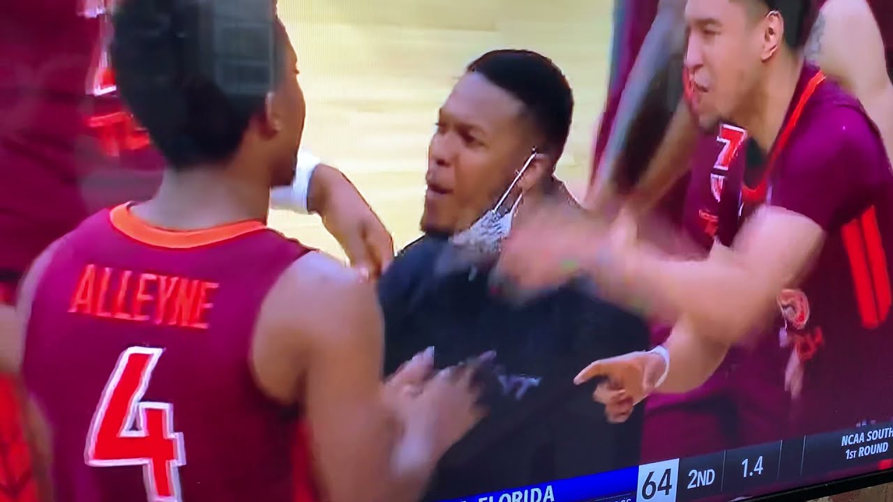 Nahiem Alleyne hits buzzer beating 3 pointer to tie the Va Tech vs. Florida game... March Madness...