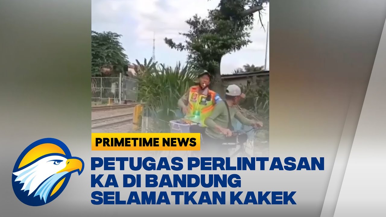 Petugas Perlintasan KA di Bandung Selamatkan Kakek
