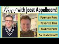 Joost appelboom chatting about fountain pens