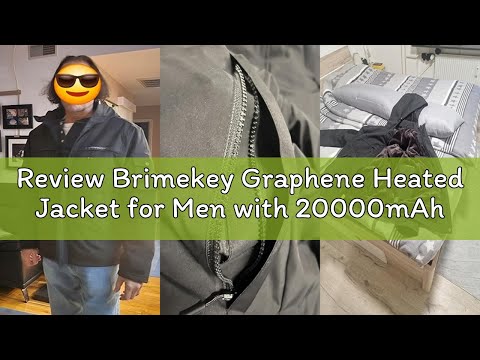 Review Brimekey Graphene Heated Jacket for Men with 20000mAh Battery Pack Fleece Lining Mens Heated