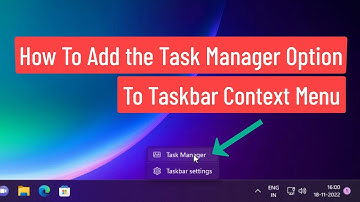 How To Add The Task Manager Option to Taskbar Context Menu In Windows 11