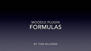 Moodle Plugin -  Formulas -  Examples