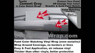 Toyota Cement Gray Vinyl Wrap Paint Color Matching Wrap 1H5