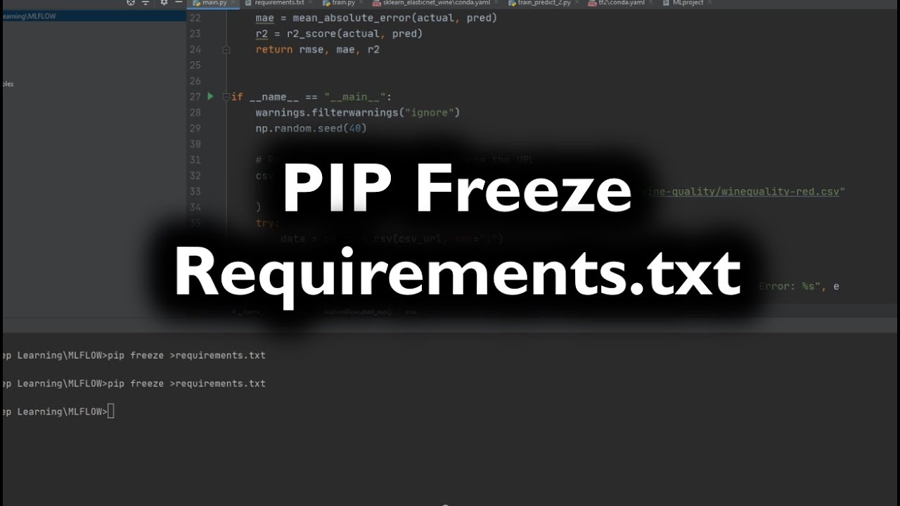 Pip Freeze- Creating Packages(Requirements.Txt) For The Application