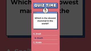 Which is the SLOWEST Mammal in the World? 🦥💤 Wildlife Quiz! #shorts
