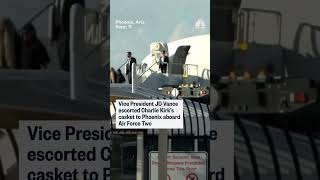 VP Vance arrives in Arizona with Charlie Kirk's casket