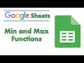 Google Sheets Min and Max Functions Quiz