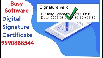 #busy  Software  Digital Signature on all your Invoices with BUSY Software.  #digitalsign