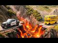 Cars vs Lava Crossing Road | BeamNG Drive