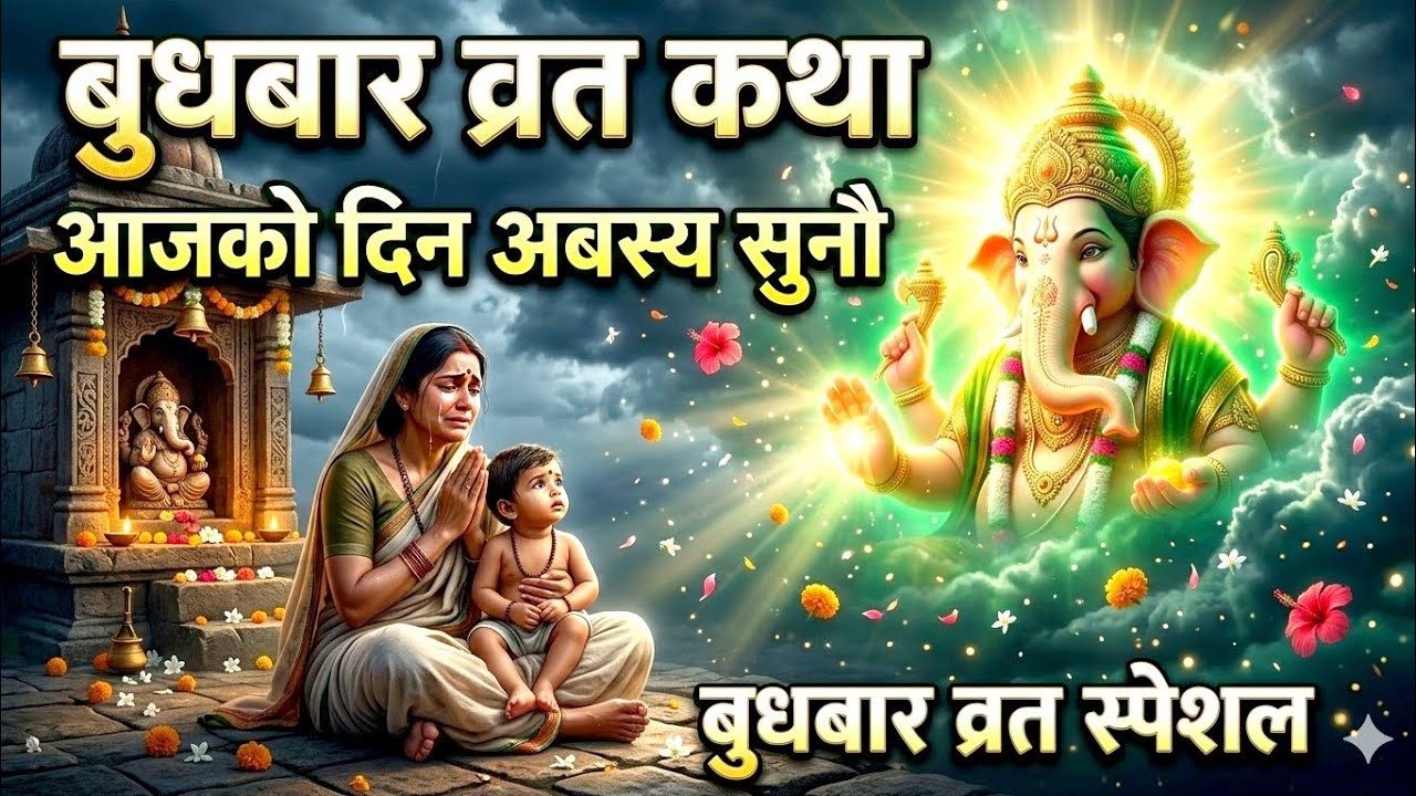 बुधबार व्रत कथा | एक पटक सुन्नुहोस् सबै संकट हट्छ | Ganesh Vrat Katha