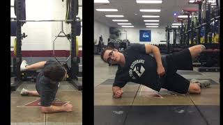 Lateral Pillar Bridge Kneeling w/ Hip Abduction