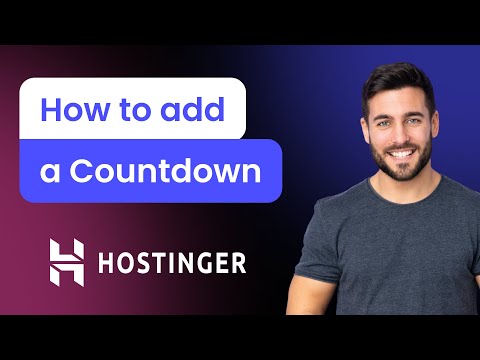 How to add a Countdown to Hostinger