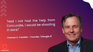 Client Testimonial for Concurate | Thomas Franklin - Triangle IP | B2B SaaS Content Marketing Agency