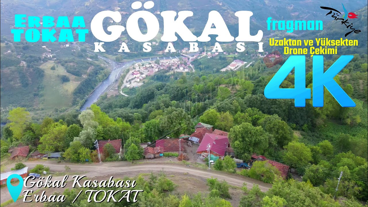 Gökal Kasabası / Erbaa / TOKAT - Uzaktan ve Yüksekten 4K Dronla Havadan Çekim / 20.7.23