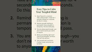 🧠✨ Feeling overwhelmed Say goodbye to mental clutter with : Easy Tips to Calm Your Tangled Mind!