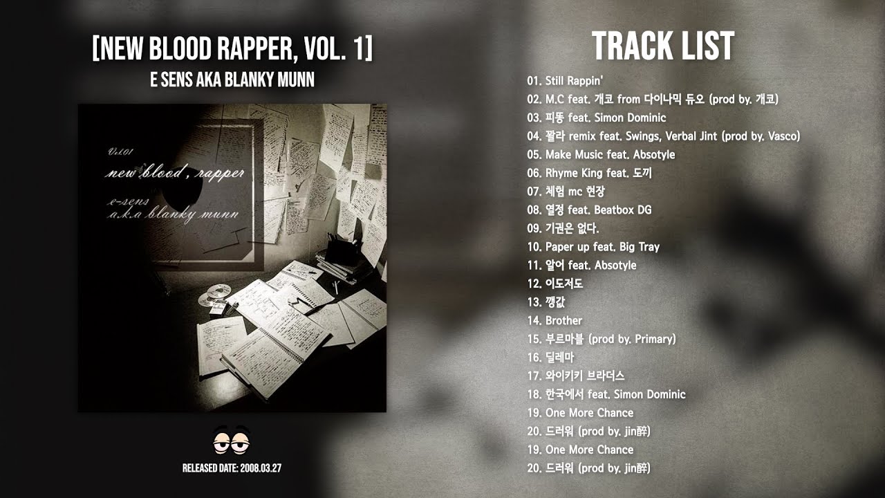 (Full Album/Lyrics) E SENS Mixtape - [New Blood Rapper, Vol. 1] - YouTube