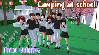 FINFEL FRIENDS | CAMPING AT SCHOOL⛺ | Drama Sakura School Simulator