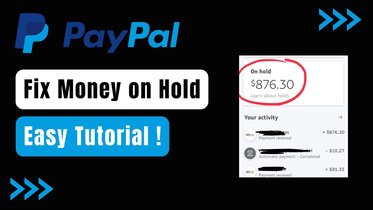 How To Fix Money On Hold In Paypal - Paypal Money On Hold ! - YouTube