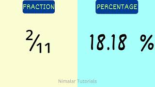 FLASH CARDS to memorize fractions to percentages EASY WAY TO REMEMBER | quantitative aptitude basics