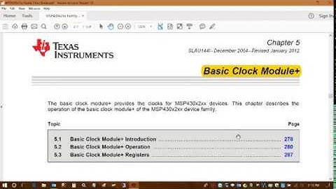 MSP430 TW Training Lab - Basic Clock Module
