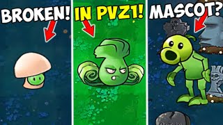 BONK CHOY IN PVZ1! BROKEN PLANTS & MORE  Plants Vs Zombies It's About.. Uhh.. Day & Night
