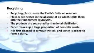 E.8.2 Describe the recycling of metal, glass, plastic and paper products, and outline its benefits.