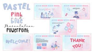 Simple Pastel Pink- Blue PPT | Premium Tutorial | Morph  l PPT#68.2