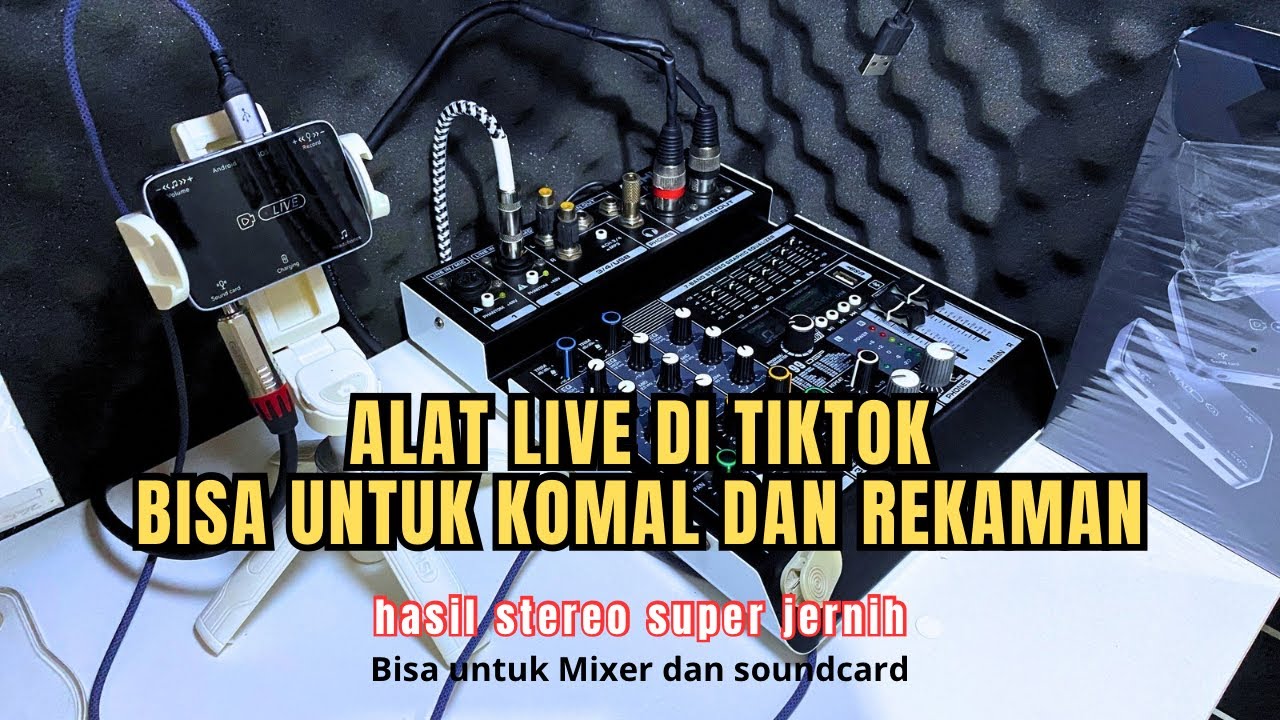 Live streaming dock alat live streaming di tiktok bisa komal dan rekaman hasil stereo jernih, mopai